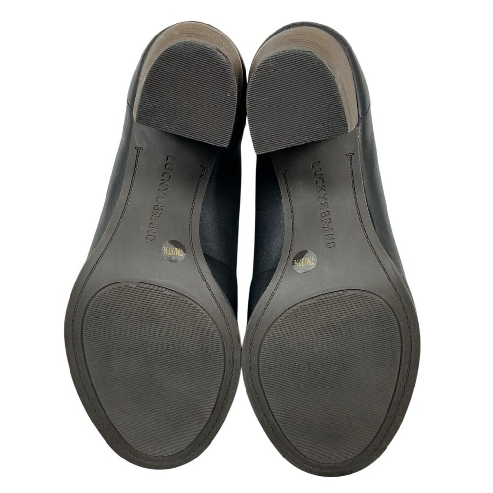 Lucky Brand leather open-toe ankle bootie heels - size: 7M - Picture 7 of 8